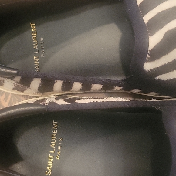 SAINT LAURENT mens pony hair slip on shoes - Picture 7 of 7